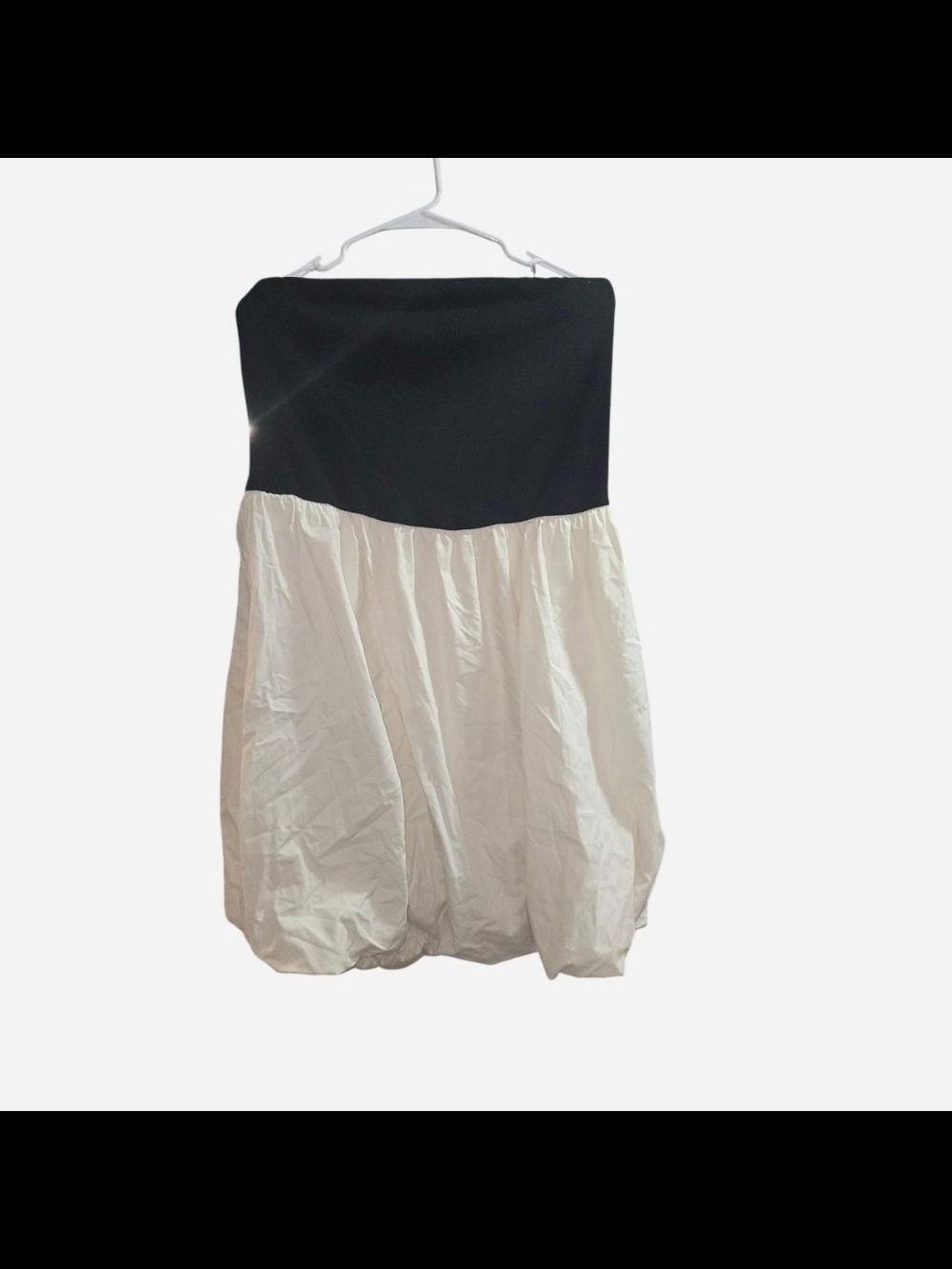 a new day Strapless Two-Tone Black and White Bubble Dress